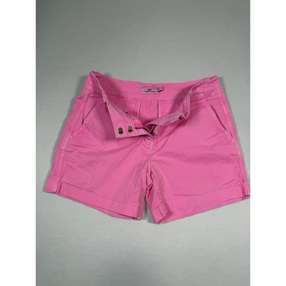 Vineyard Vines Shorts Womens 4 Pink Chino Twill Stretch Classic Casual Summer